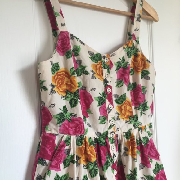 Kimchi Blue Button Up Rose Dress - Picture 4 of 7